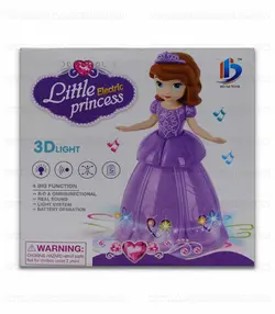 ربات پرنسس موزیکال حرکتی چراغ 3D باطری خور