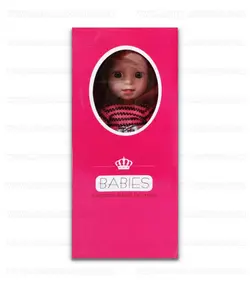 عروسک دختر موزیکال سر گوشتی 27 سانتی