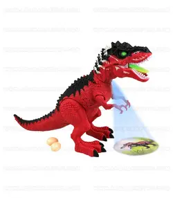 ربات دایناسور تیرکس بخارکن تخم گذار پروژکتوری موزیکال