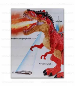 ربات دایناسور تیرکس بخارکن تخم گذار پروژکتوری موزیکال