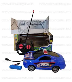 ماشین پلیس کنترلی شارژی چراغ 3D رنگی سرعتی