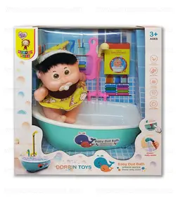 وان حمام پمپاژ آب دار بهمراه عروسک بچه تپلی