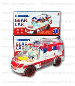 ماشین ون پلیس و آمبولانس چرخ دنده ای نشکن آژیر زن