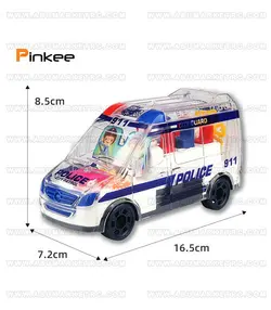 ماشین ون پلیس و آمبولانس چرخ دنده ای نشکن آژیر زن