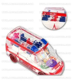 ماشین ون پلیس و آمبولانس چرخ دنده ای نشکن آژیر زن