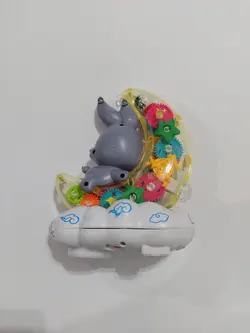 ربات خرگوش ماه سوار چرخ دنده ای حرکتی چراغ خواب 3D
