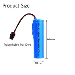 باطری لیتیوم یونی 3.7 ولتی 1200 میلی آمپری سوکت SM2