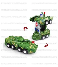 تانک نفربر تبدیل شو به ربات صدا و چراغ دار باطری خور