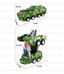 تانک نفربر تبدیل شو به ربات صدا و چراغ دار باطری خور