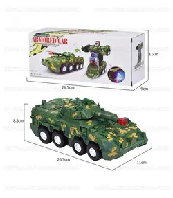 تانک نفربر تبدیل شو به ربات صدا و چراغ دار باطری خور