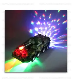 تانک نفربر تبدیل شو به ربات صدا و چراغ دار باطری خور