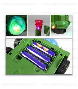 تانک نفربر تبدیل شو به ربات صدا و چراغ دار باطری خور