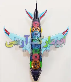 هواپیما مسافربری چرخ دنده ای نشکن موزیکال،چراغ دار و باتری ای