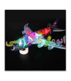 هواپیما مسافربری چرخ دنده ای نشکن موزیکال،چراغ دار و باتری ای