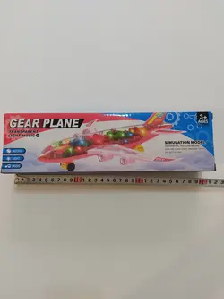 هواپیما مسافربری چرخ دنده ای نشکن موزیکال،چراغ دار و باتری ای