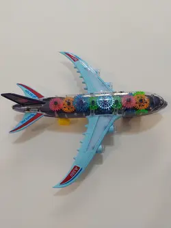 هواپیما مسافربری چرخ دنده ای نشکن موزیکال،چراغ دار و باتری ای