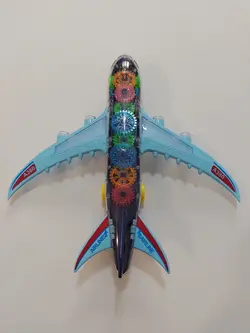 هواپیما مسافربری چرخ دنده ای نشکن موزیکال،چراغ دار و باتری ای