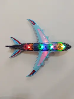 هواپیما مسافربری چرخ دنده ای نشکن موزیکال،چراغ دار و باتری ای