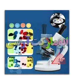 میکروسکوپ اپتیکال 1200 برابر زوم بهمراه تجهیزات و نگهدارنده موبایل