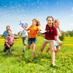 بازوکا حباب ساز رگباری 36 سوراخ باطری خور بهمراه مایع کوچک