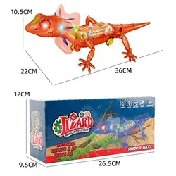 ربات مارمولک(Lizard) 36 سانتی چرخ دنده ای موزیکال و حرکتی باتری خور