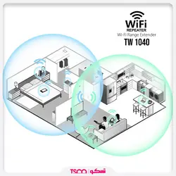 ریپیتر روتر بی‌سیم تسکو مدل TW 1040