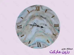ساعت رزینی طرح سنگ مرمر کدC111 - فروشگاه رزین مارکت
