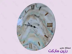 ساعت رزینی طرح سنگ مرمر کدC111 - فروشگاه رزین مارکت