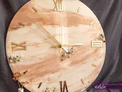 ساعت دیواری رزینی طرح چوب - فروشگاه رزین مارکت
