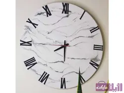 ساعت دیواری رزینی طرح سنگ مرمر کد-50 - فروشگاه رزین مارکت