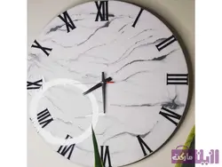ساعت دیواری رزینی طرح سنگ مرمر کد-50 - فروشگاه رزین مارکت