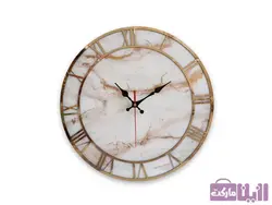 ساعت دیواری رزینی طرح مرمر سفید - فروشگاه رزین مارکت