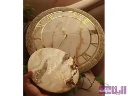 ست ساعت دیواری و جا کلیدی رزینی شیک و زیبا✨ - رزین مارکت