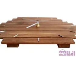 خرید ساعت دیواری چوبی (موتور اصلی تایوانی) - رزین مارکت