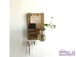 جا کلیدی چوبی دیواری تقویم دار