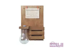 جا کلیدی چوبی دیواری تقویم دار