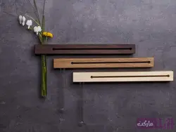 خرید جاکلیدی دیواری چوبی همراه با گلدان - رزین مارکت