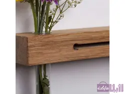خرید جاکلیدی دیواری چوبی همراه با گلدان - رزین مارکت