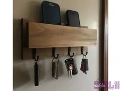 خرید جاکلیدی دیواری چوبی چند  کاره و کاربردی - رزین مارکت