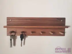 خرید جاکلیدی دیواری چوبی چند  کاره و کاربردی - رزین مارکت
