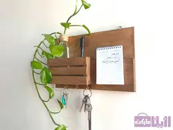 خرید جاکلیدی دیواری چوبی چند  کاره و کاربردی - رزین مارکت