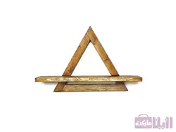 خرید شلف دیواری چوبی طرح ذوزنقه شیک و زیبا - رزین مارکت
