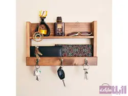 خرید جاکلیدی دیواری چوبی کد ۳۰۳۴ - رزین مارکت