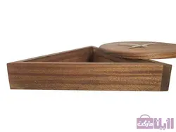 ساعت چوبی کد ۷۰۴۱ مثلثی - فروشگاه رزین مارکت