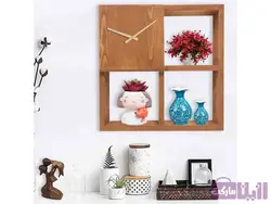 ساعت دیواری چوبی آذین - فروشگاه رزین مارکت