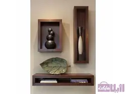 شلف دیوار چوبی مدل بنس (بسته ۳ عددی) - فروشگاه رزین مارکت