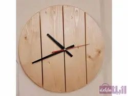 ساعت چوب روسی دایره شکل - فروشگاه رزین مارکت