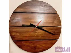 ساعت چوب روسی دایره شکل - فروشگاه رزین مارکت