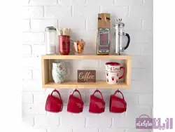 شلف آویز چوبی - فروشگاه رزین مارکت