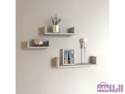 شلف دیواری طرح لبخند (بسته ۳ عدد) - فروشگاه رزین مارکت